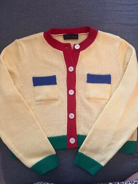 Zara Color Block Knit Sweater